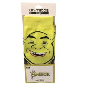 animigos collection Dreamworks SHREK Mens Crew Socks Size 10-13